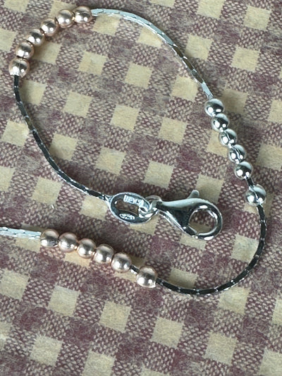 Italian 2 Tone Sterling Silver Bracelet