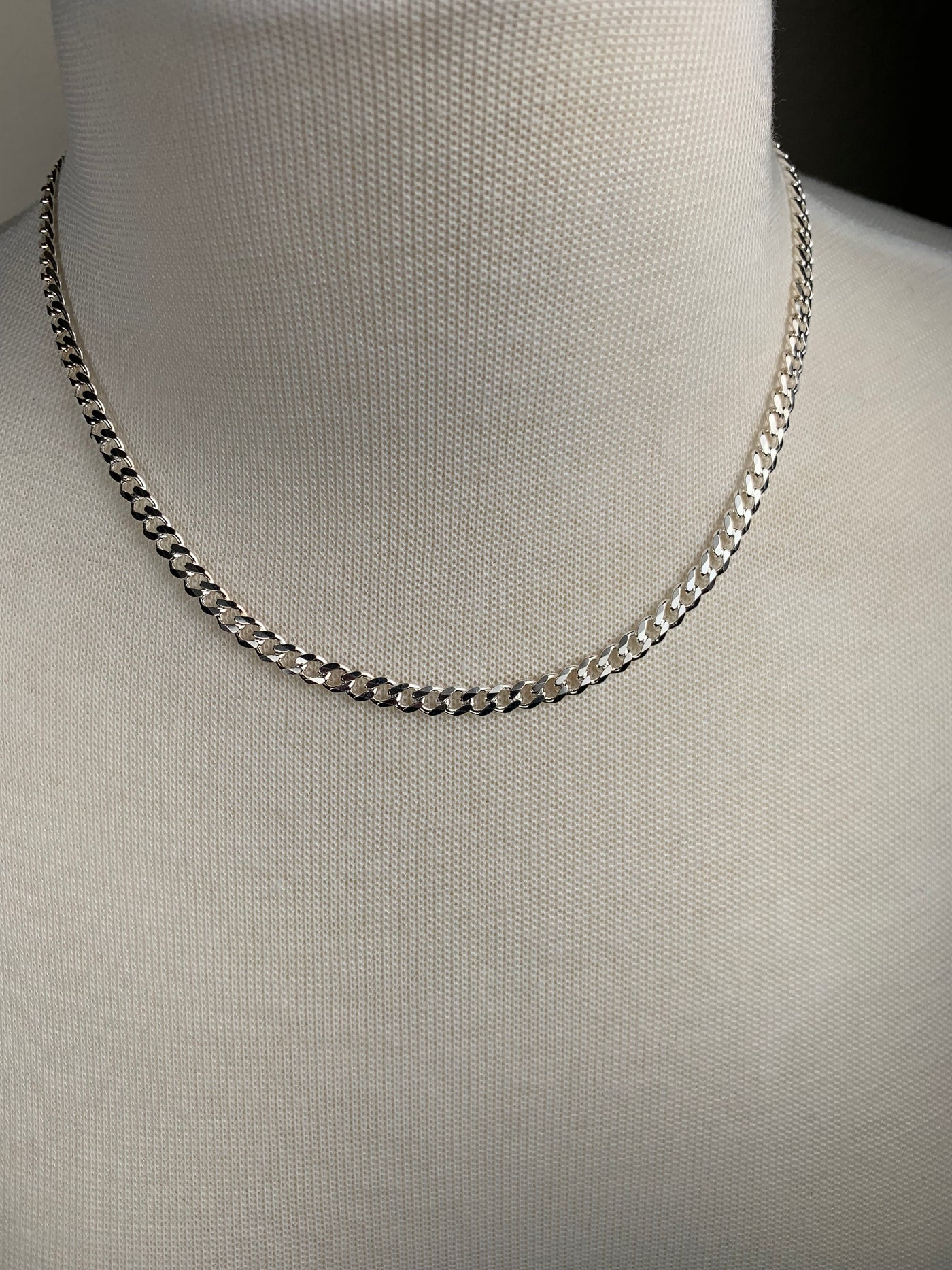Italian 5mm Curb Chain Necklace in Sterling Silver