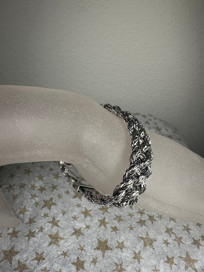 Sterling Silver Bali "Braided" Bracelet 7"