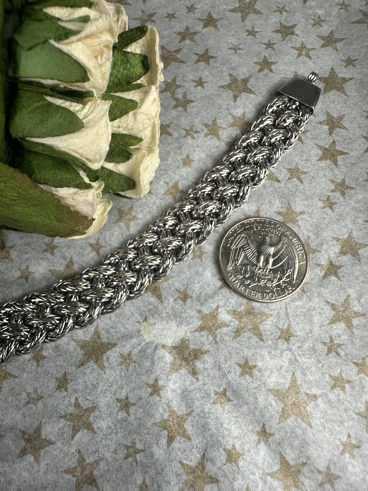 Sterling Silver Bali "Braided" Bracelet 7"