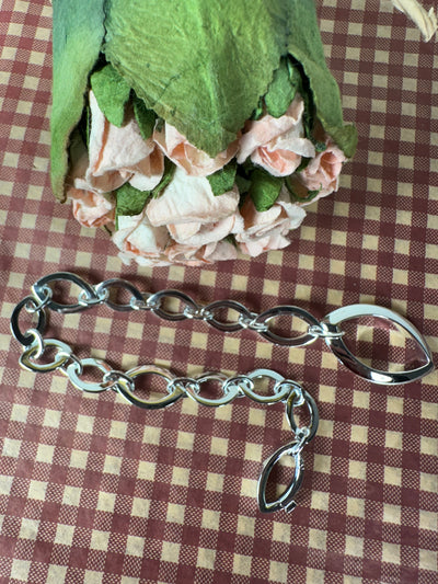 Sterling Silver Multiple Size Olive Link Charm Bracelet