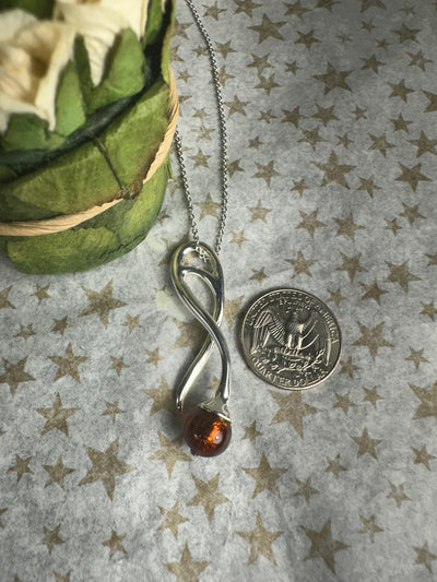 Sterling Silver and Murano Glass Pendant from Italy