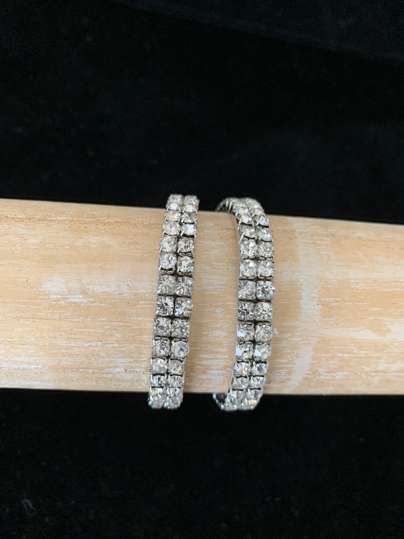 Stretchy Clear Crystal Bracelet Set of 2