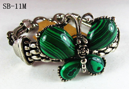 Fashion Malachite Butterfly Bracelet