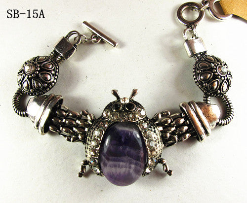 Fashion Amethyst Bug Bracelet