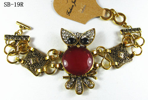 Fashion Carnelian Owl Bracelet