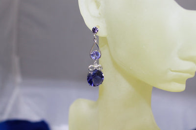 Ornate Crystal Dangling Earrings