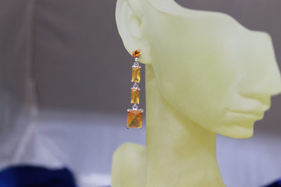 Vibrant Crystal Dangling Earrings