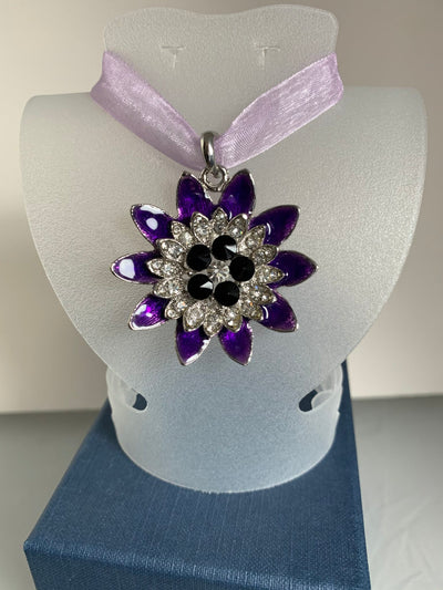 Fashion Purple Flower Pendant