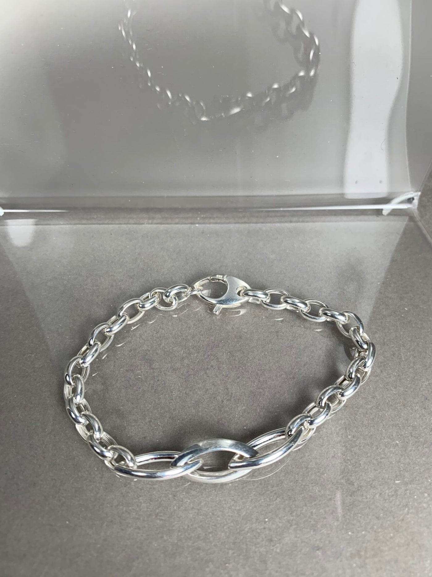Sterling Silver Link Bracelet from Italy 7.3"