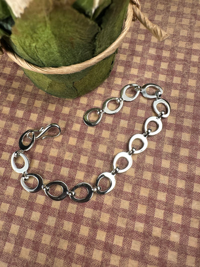 Casted Sterling Silver Link Bracelet