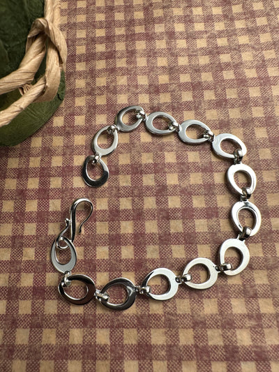 Casted Sterling Silver Link Bracelet
