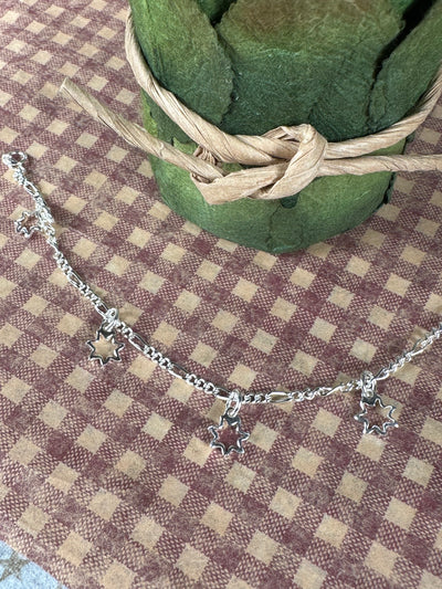 Sterling Silver Star Charm Bracelet from Italy