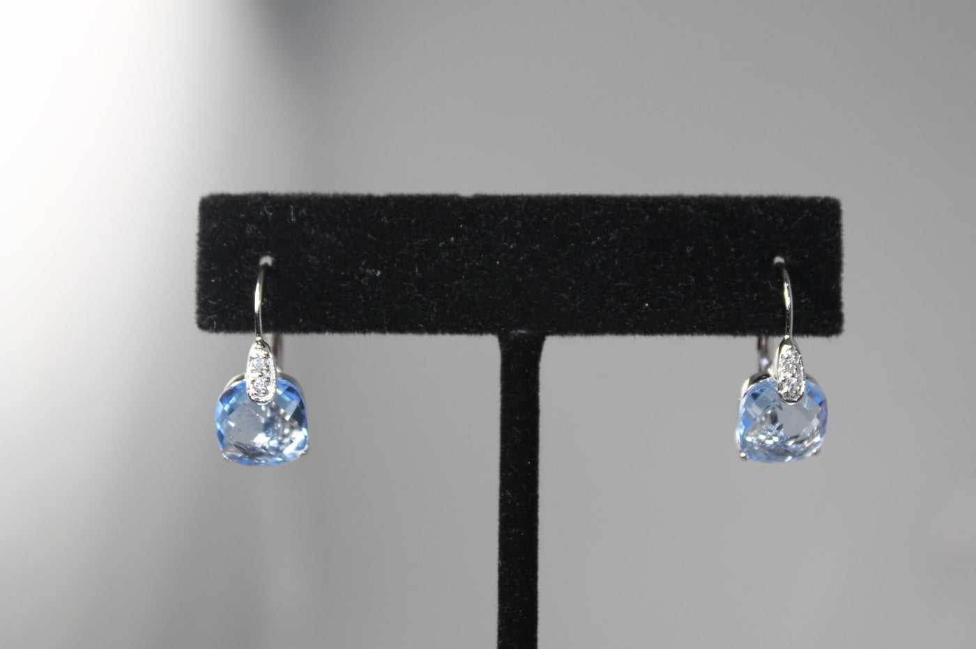 Sterling Silver and Cubic Zirconia Dangling Earrings