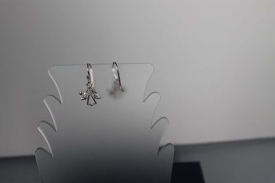 Sterling Silver Dangling Angel Earrings