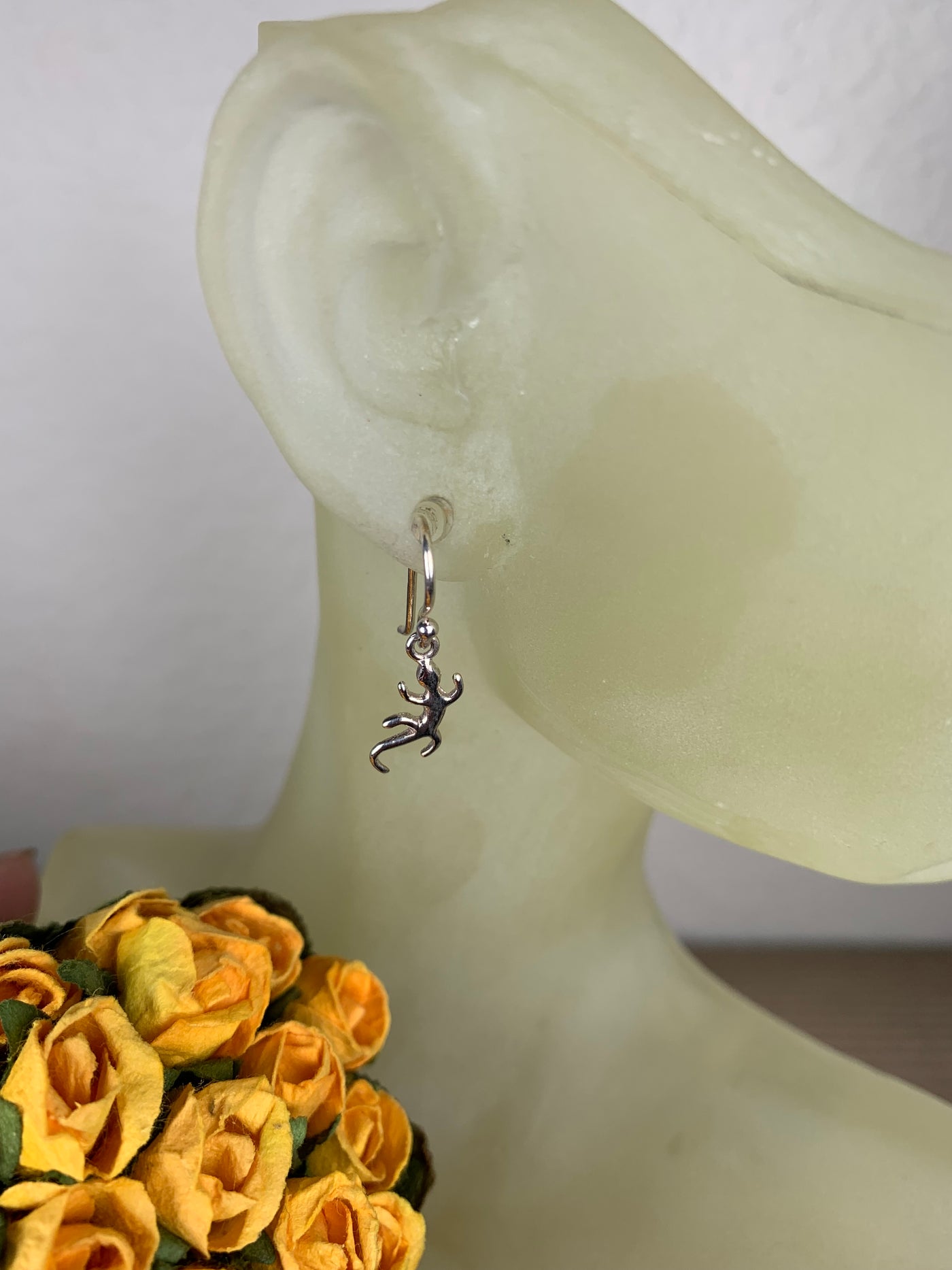 Sterling Silver Lizard Dangling Earrings