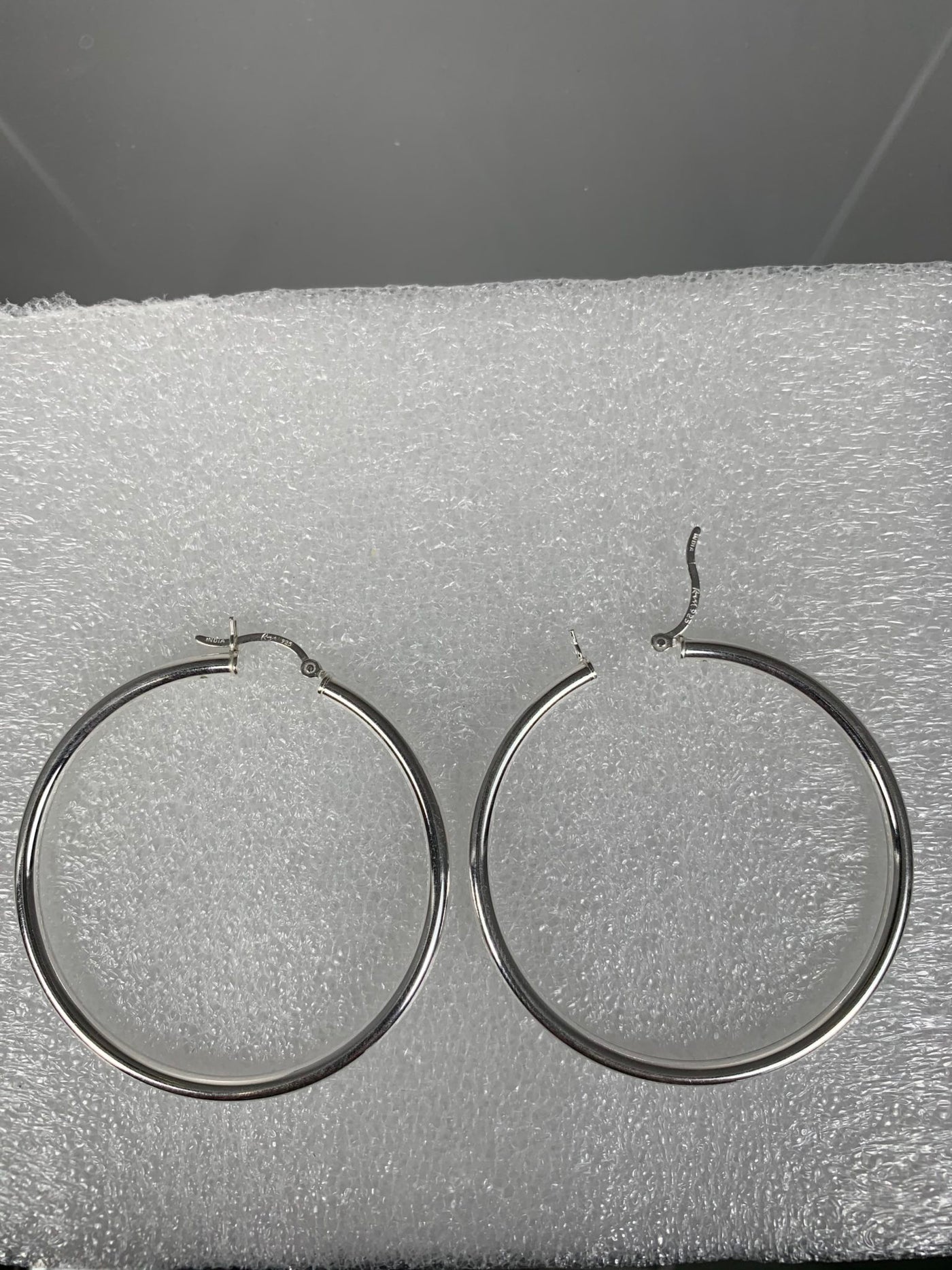 Sterling Silver Hoop Earrings 2.5mm x 45mm