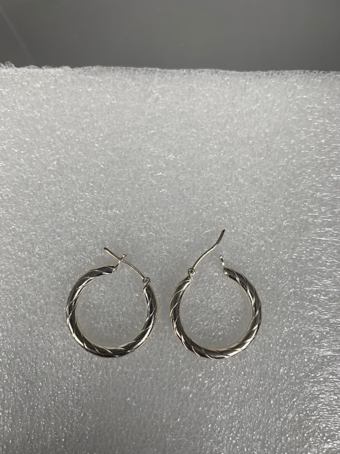 Sterling Silver Hoop Earrings 3mm x 20mm
