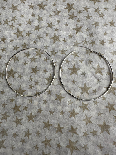 Sterling Silver Endless Hoop Earrings 48mm