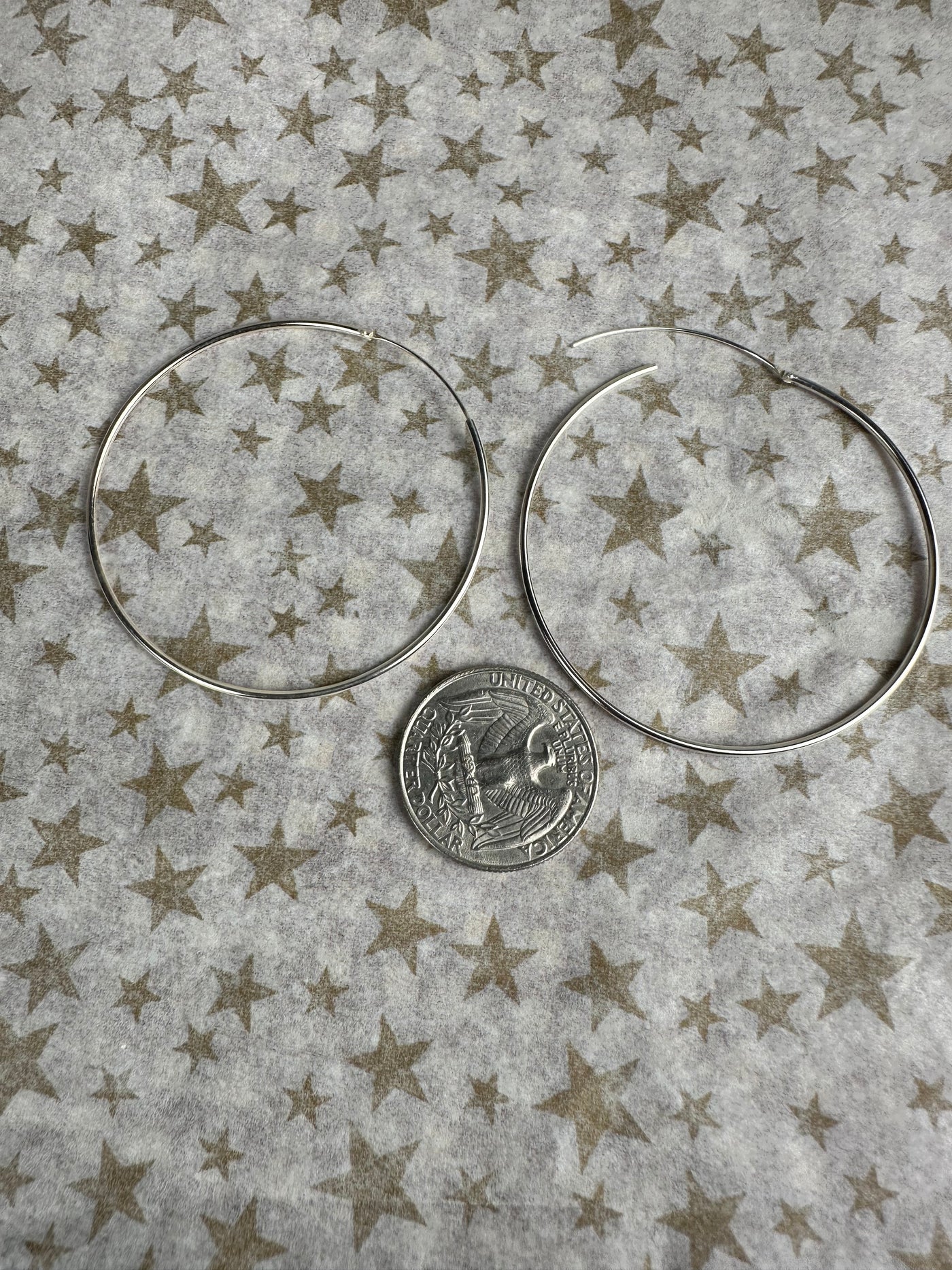 Sterling Silver Endless Hoop Earrings 48mm