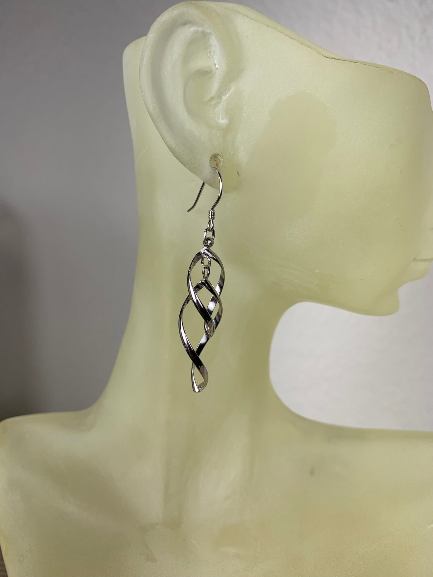 Sterling Silver Intertwined Loops Earrings