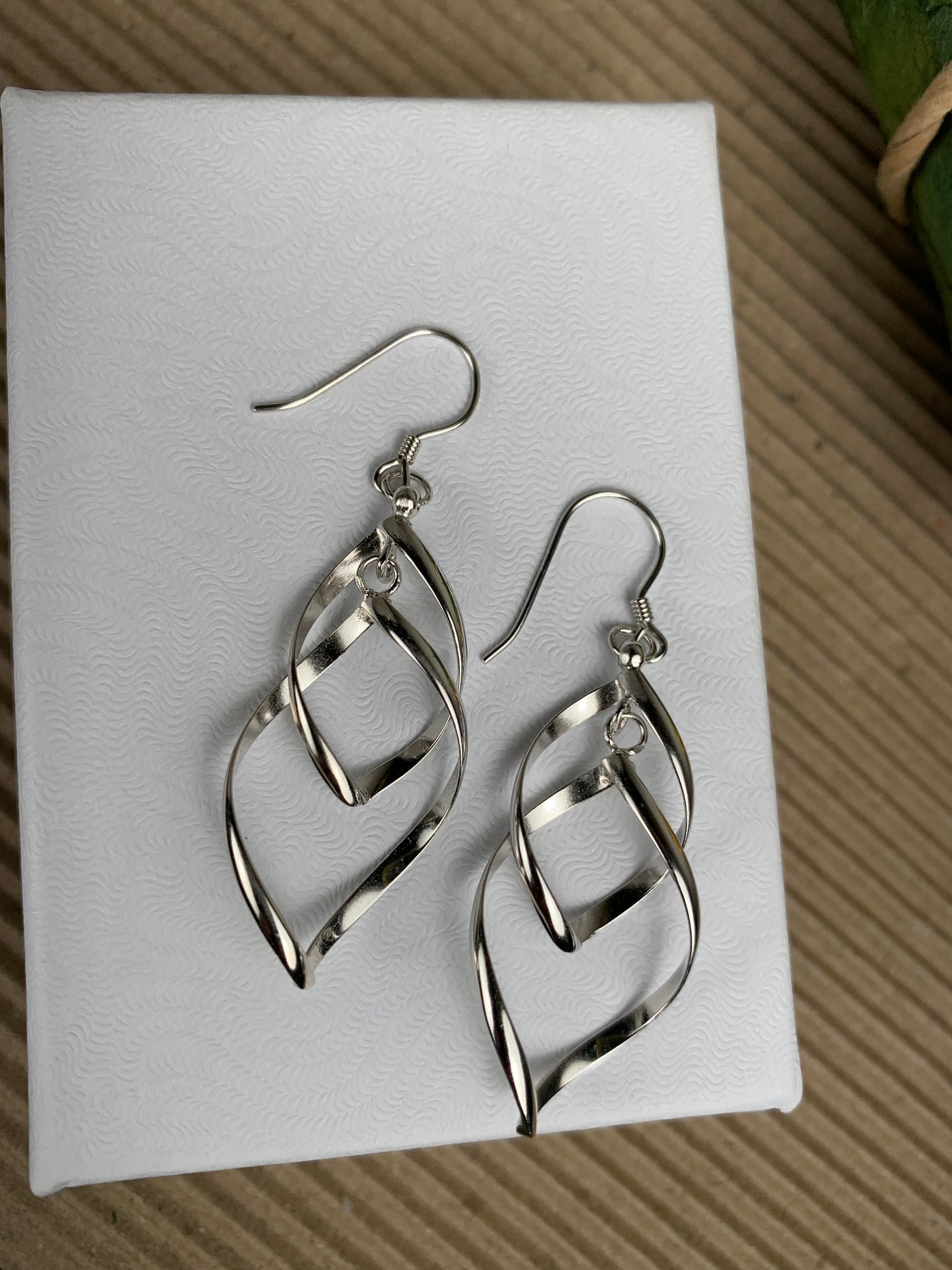Sterling Silver Intertwined Loops Earrings