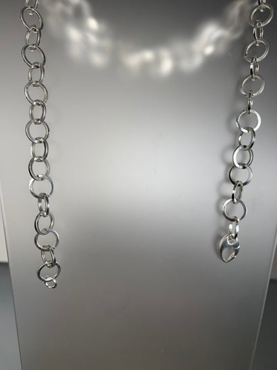 Sterling Silver Multi-Strain Fancy Necklace from Italy