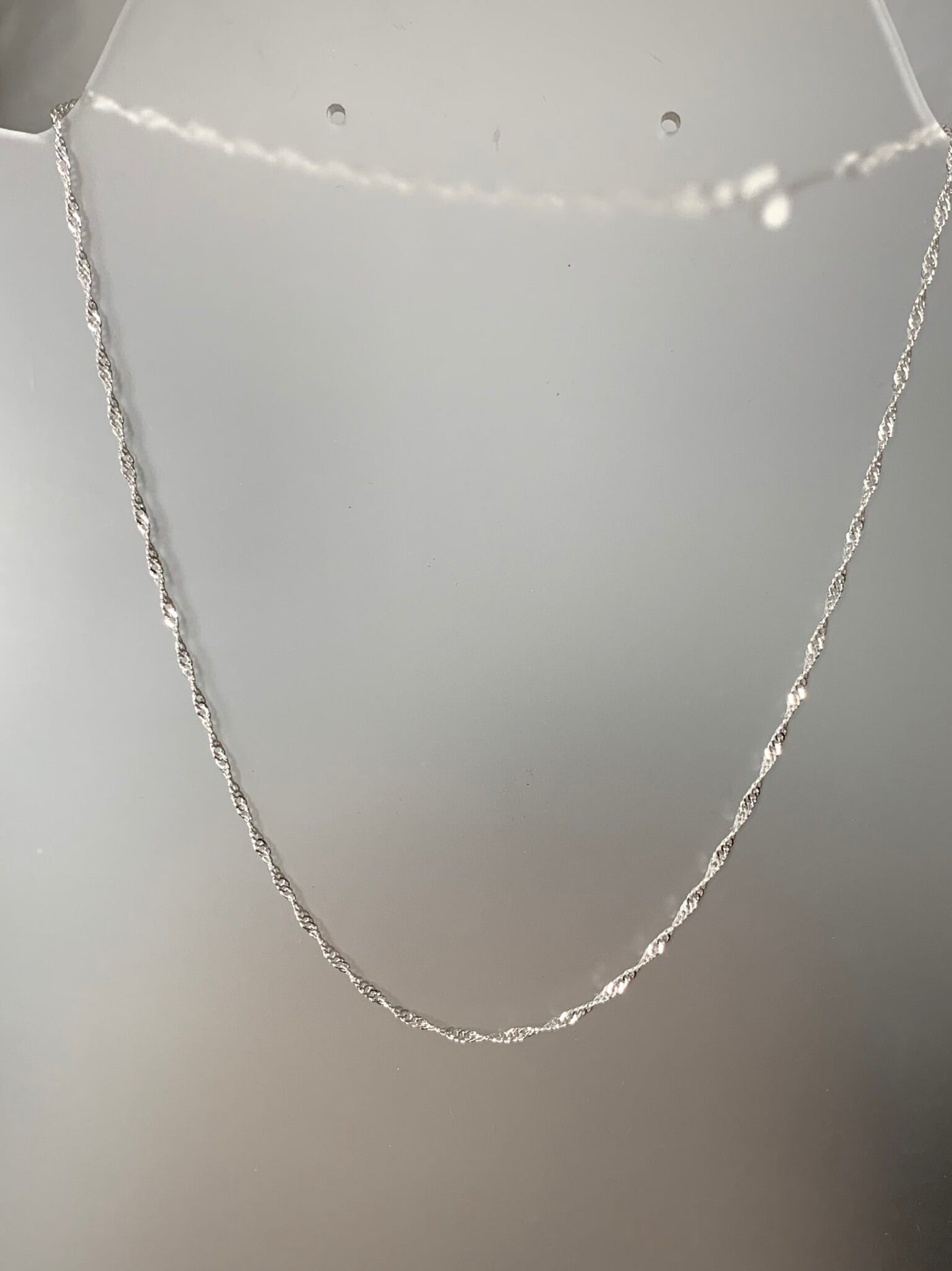Sterling Silver Singapore Chain in16"