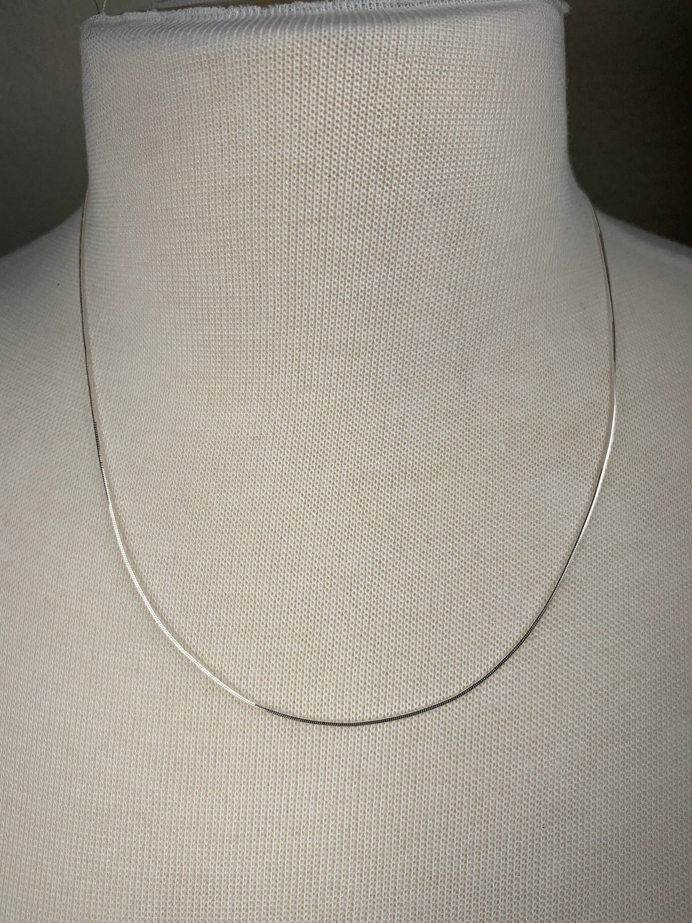 Sterling Silver 1mm Square Snake Chain