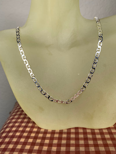 Italian 3.5mm Mariner Chain Necklace in Sterling Silver