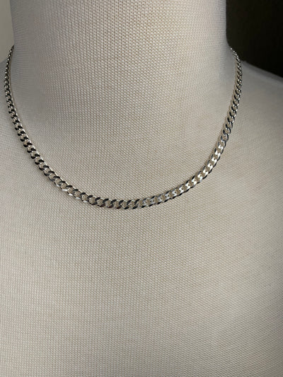 Italian 5mm Curb Chain Necklace in Sterling Silver