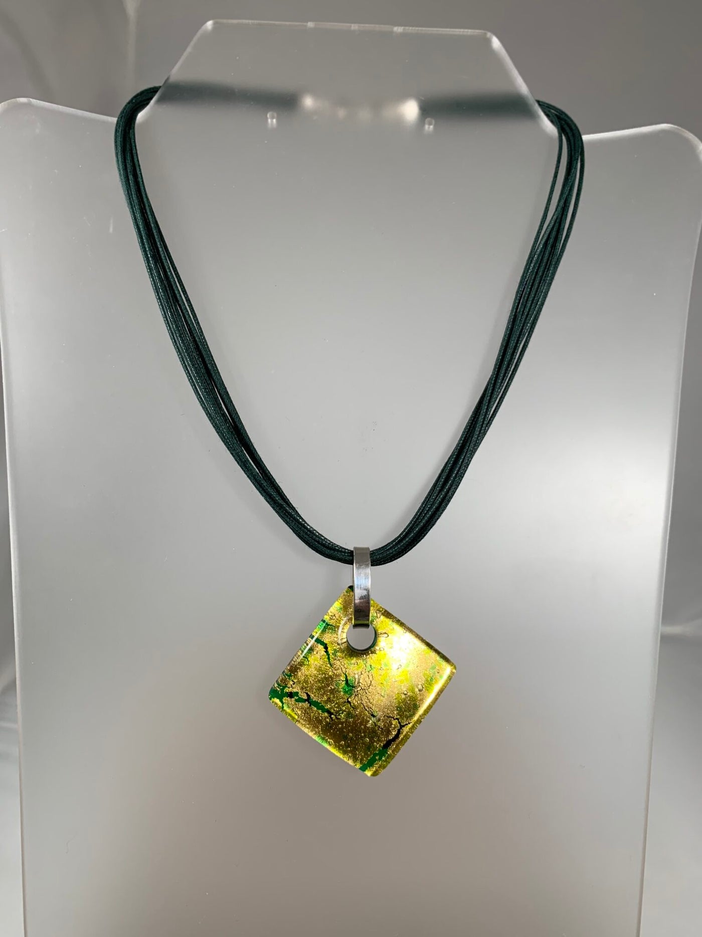 Gold Color Murano Glass Pendant from Italy