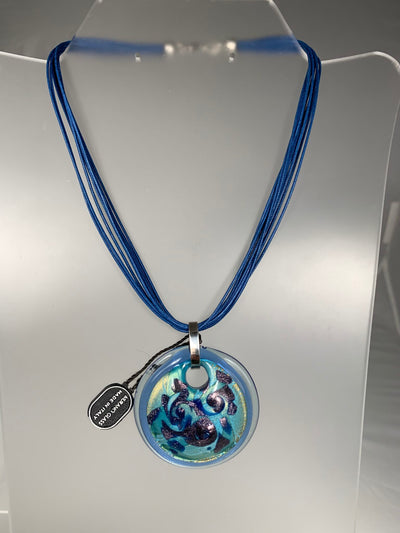 Blue Murano Glass Pendant from Italy