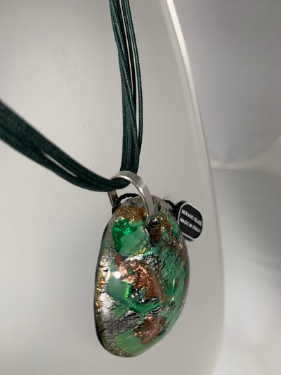 Green Murano Glass Pendant from Italy