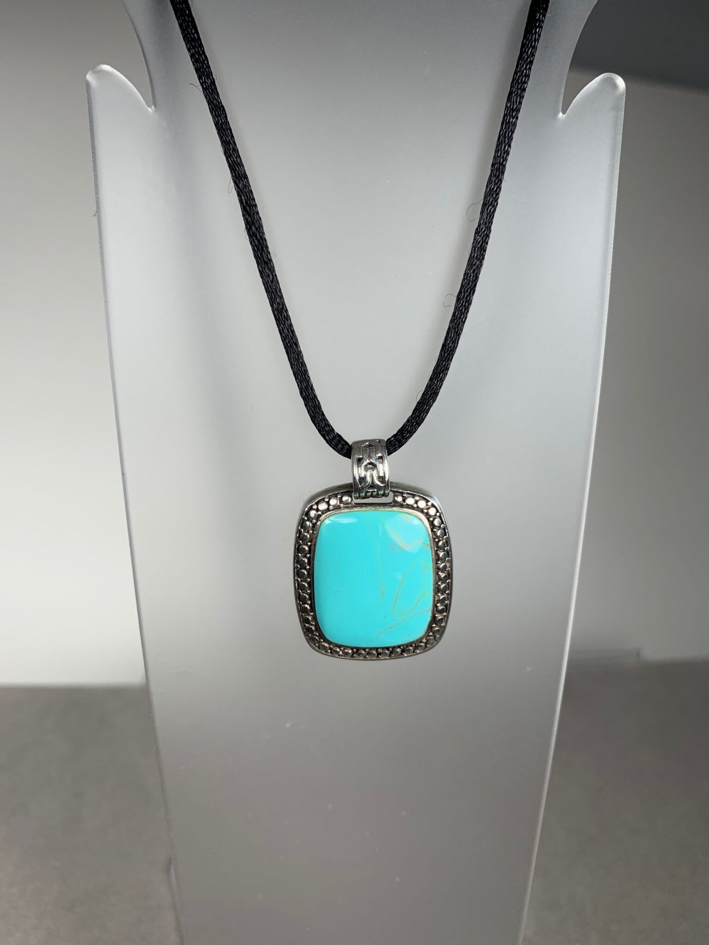Sterling Silver and Howlite Turquoise Pendant