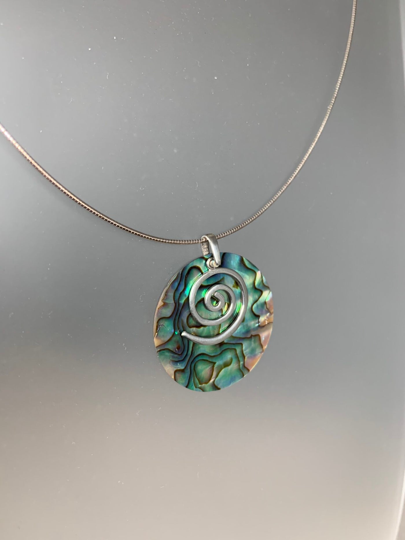 Sterling Silver and Abalone Shell Journey Pendant