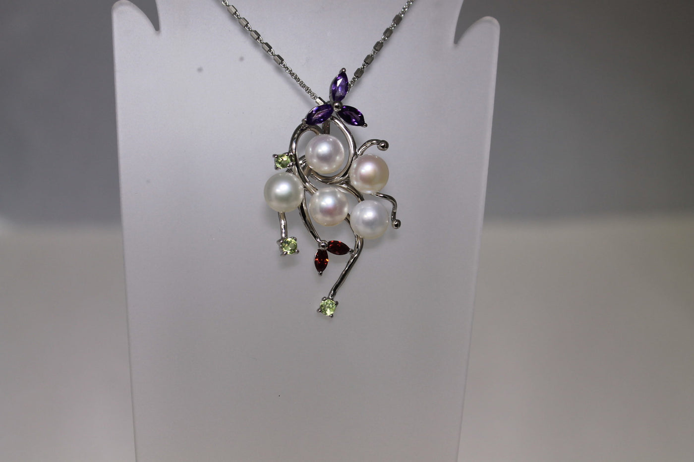 Genuine Pearl Pendant set in Sterling Silver