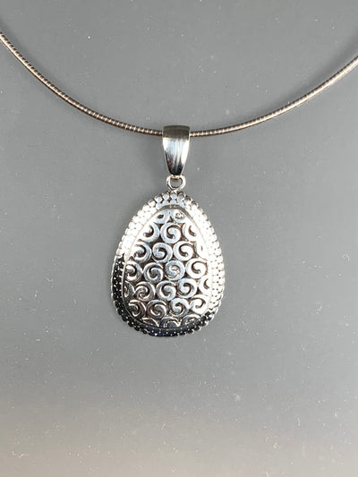 Sterling Silver Pendant with Swirl Design