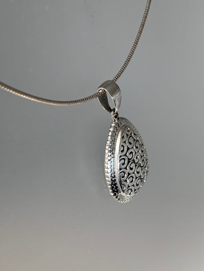 Sterling Silver Pendant with Swirl Design