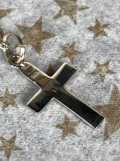 Shiny Cross Pendant in Sterling Silver