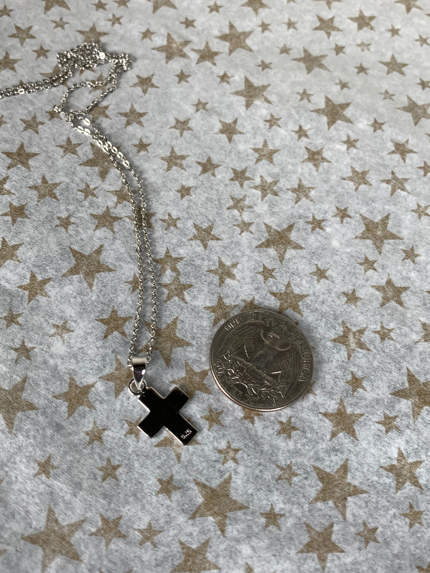 High Polished Cross Pendant in Sterling Silver