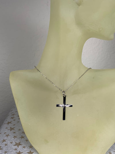 Slander Cross Pendant in Sterling Silver