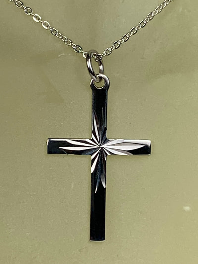 Slander Cross Pendant in Sterling Silver