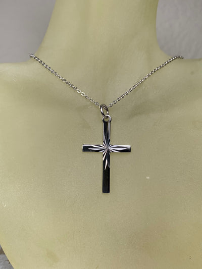 Slander Cross Pendant in Sterling Silver