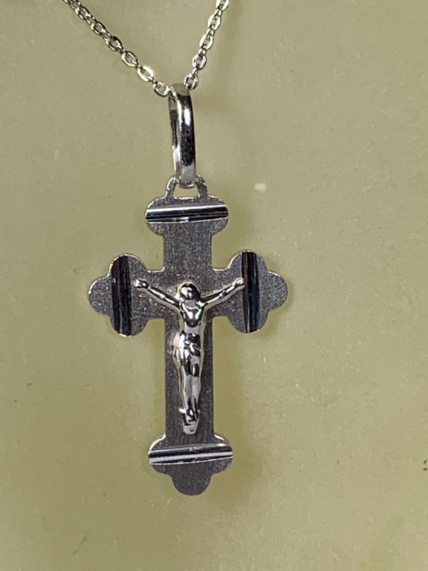 Jesus & Cross Pendant in Sterling Silver