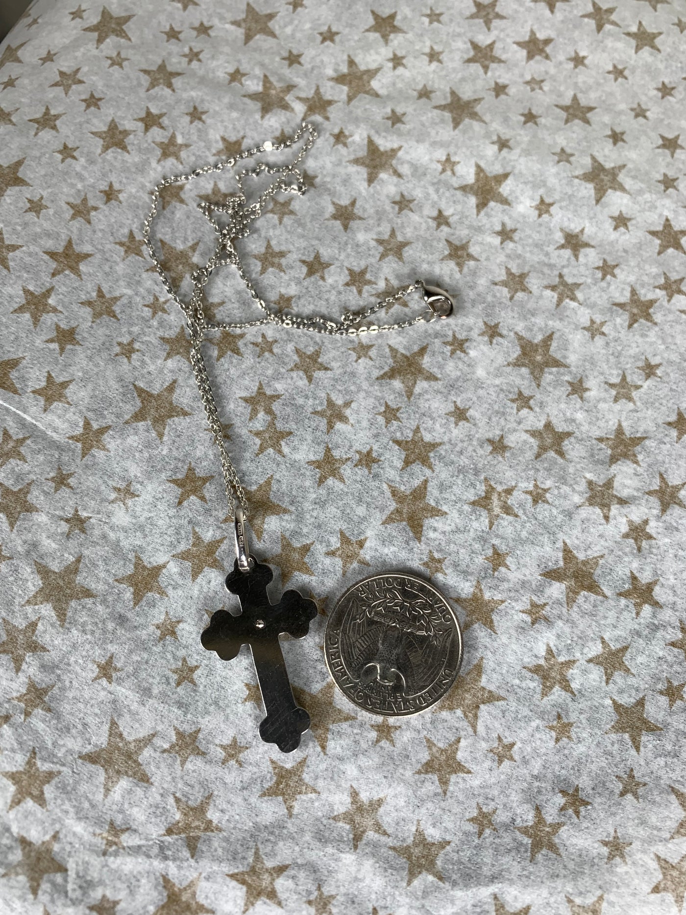 Jesus & Cross Pendant in Sterling Silver