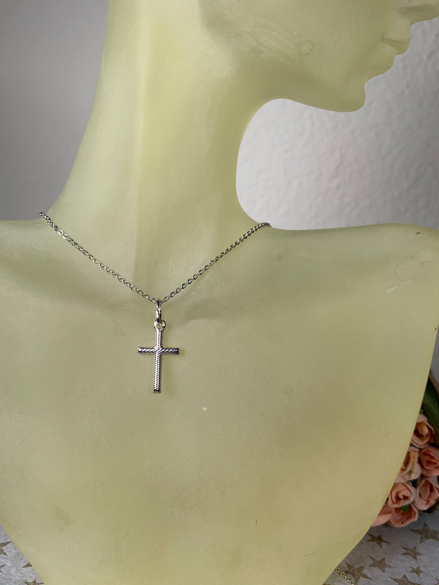 Dainty Cross Pendant in Sterling Silver