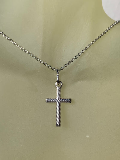 Dainty Cross Pendant in Sterling Silver