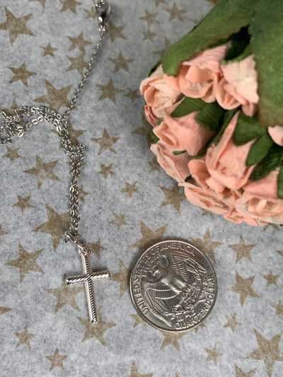 Dainty Cross Pendant in Sterling Silver