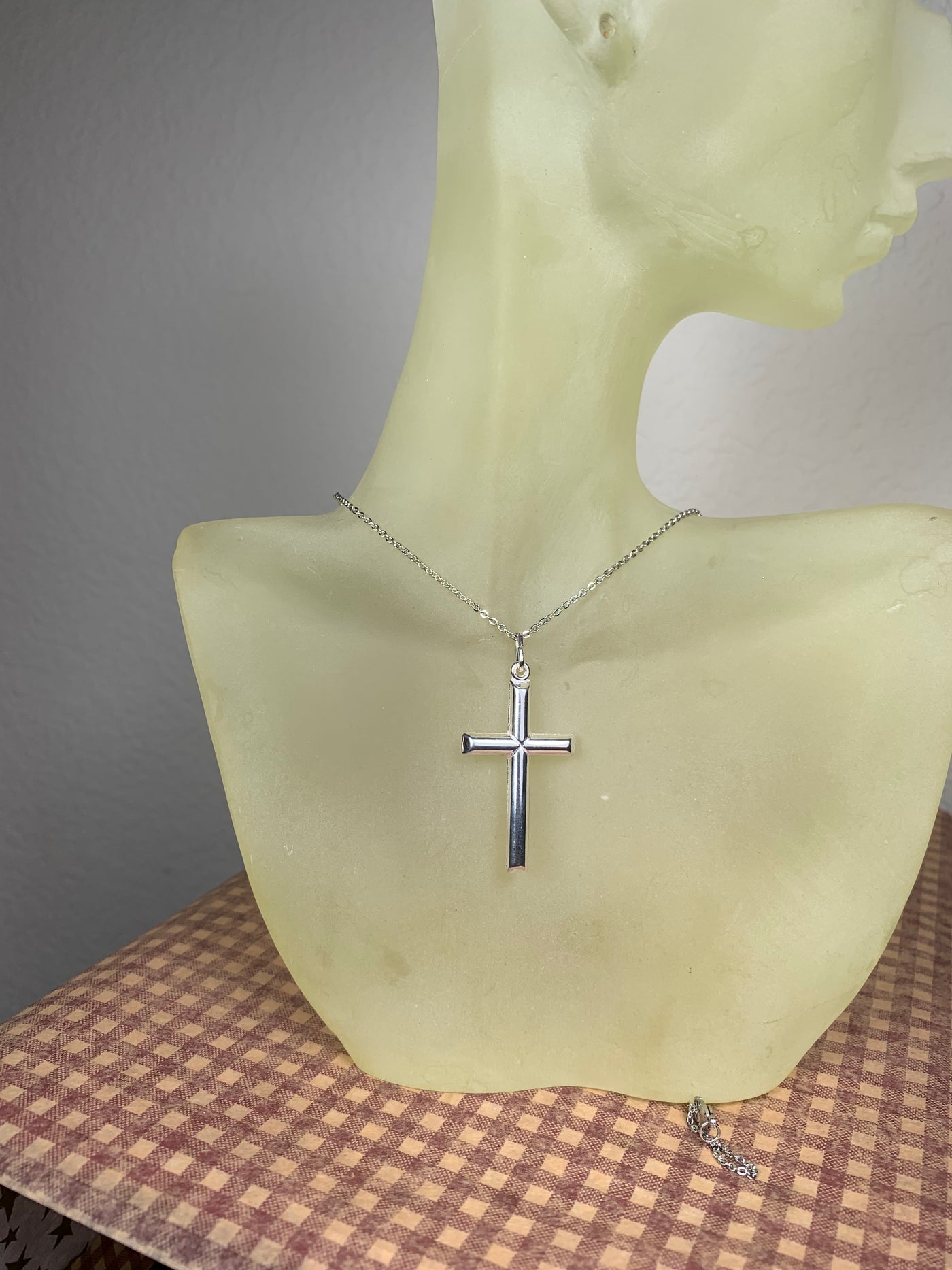 Italian High Polished Cross Pendant in Sterling Silver